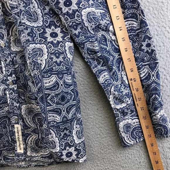 Rolling Stones Riff Stars Mens XL Shirt Button Front 100% Cotton All Over Print - Picture 9 of 11